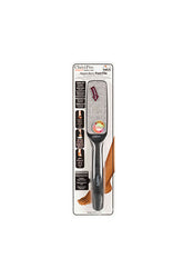 Front view of Checi Pro Medium Foot File in its plastic retail packaging featuring its black handle & medium abrasive surface